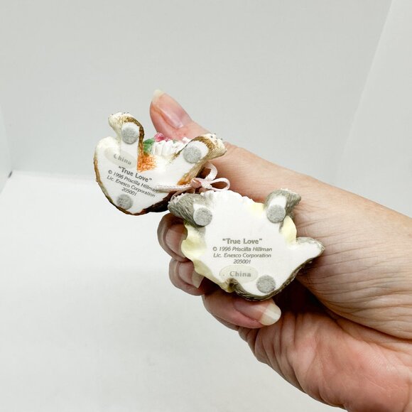 Vtg Calico Kittens Enesco Cats Figurine Linked True Love Wedding Anniversary - Picture 5 of 6